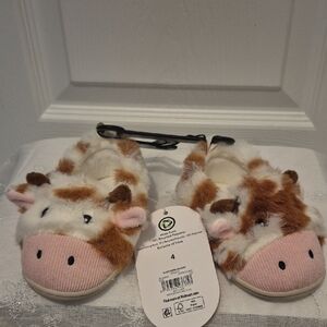 Wonder Nation Cow Print Kids Slippers